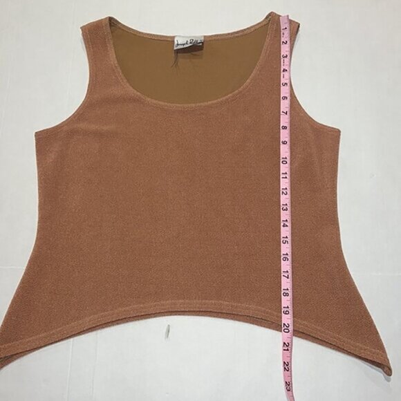 JOSEPH Ribkoff camel sleeveless top size Large / 12 - Picture 6 of 7